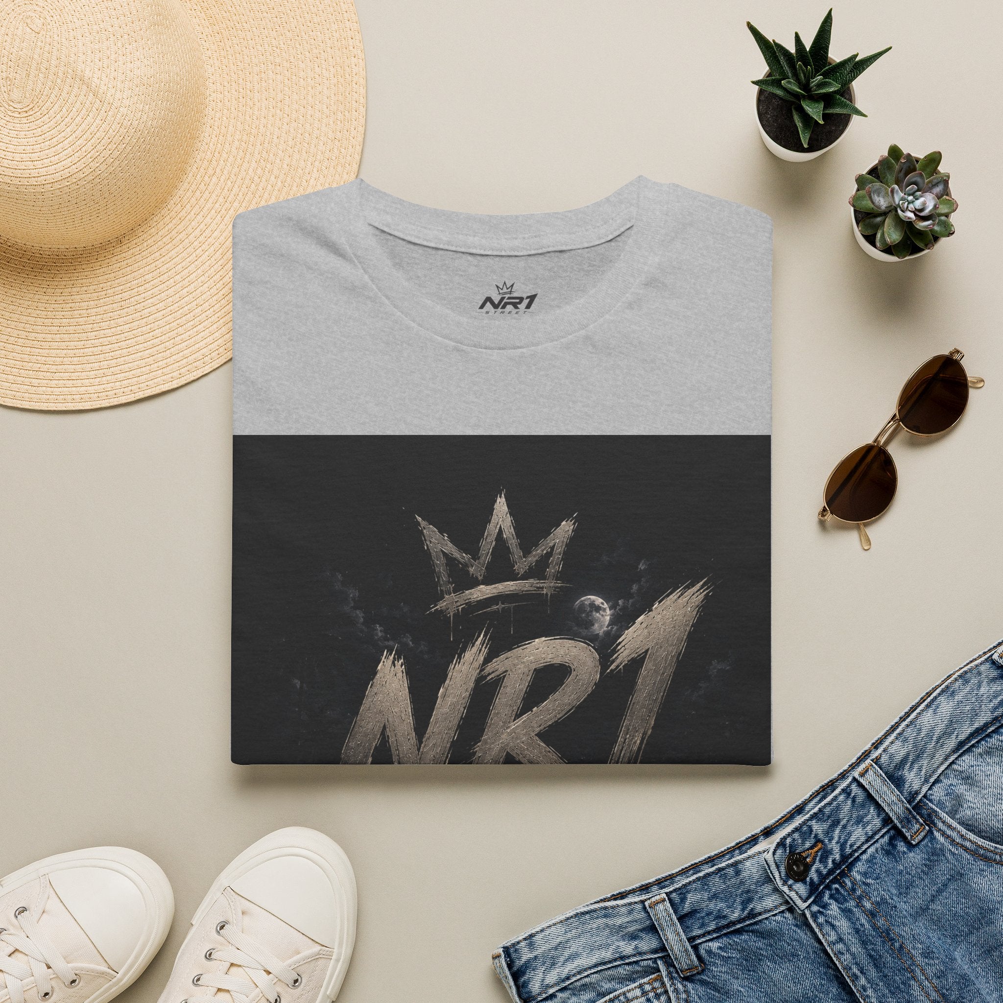 NR1 Street Graffiti Crown T-Shirt | (Midnight Collection) Man T-Shirt #6
