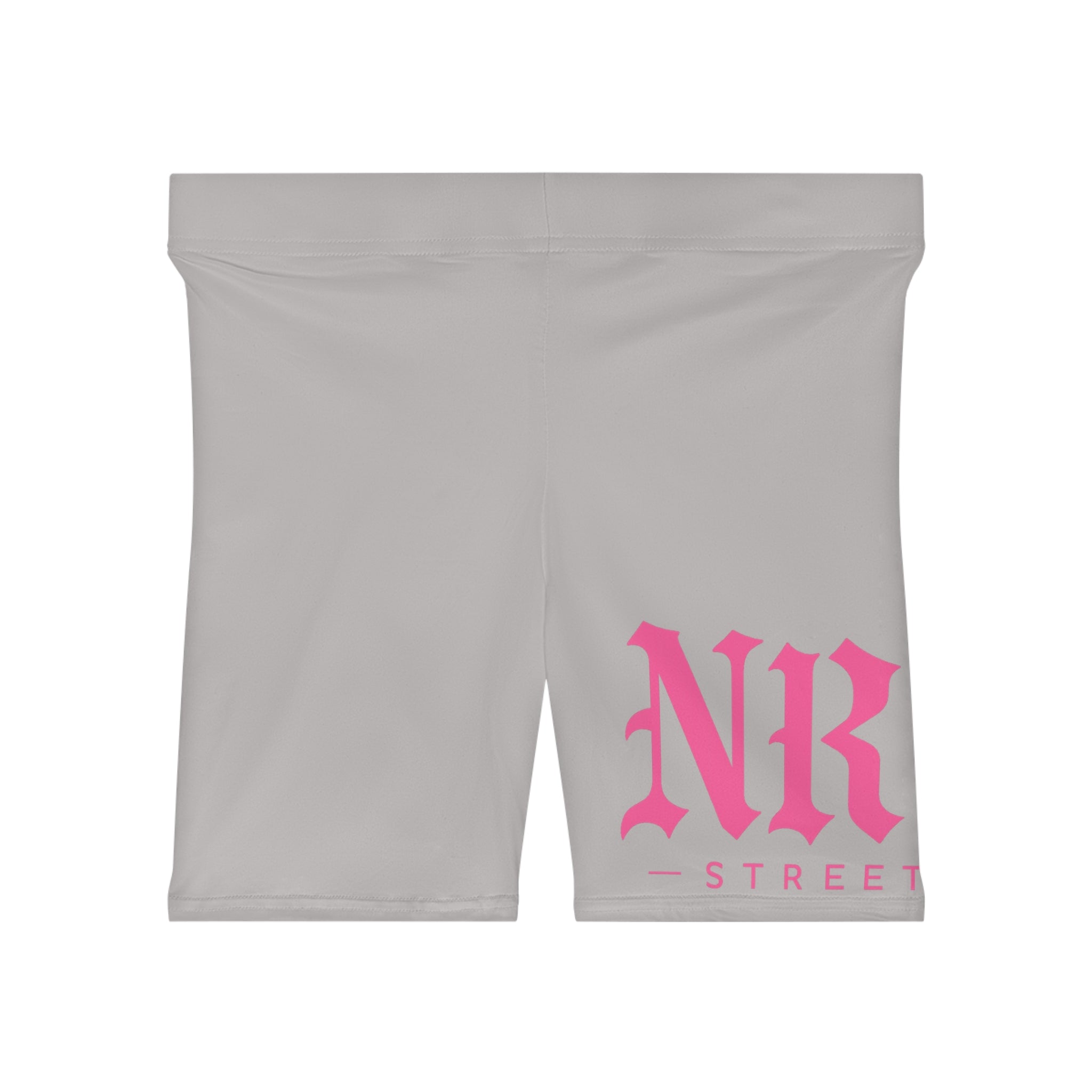 NR Street Pink Logo Biker Shorts — Women's Athletic Fashion